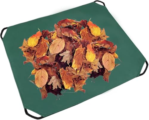 Leaf Tarp with 4 Handles Garden Waste Yard Tarps Extra Reinforced Corner Waterproof Reusable Durable Tarp Collector for Leaf Pickup Landscape Pruning Leaf Hauler Tent Footprint (Green)