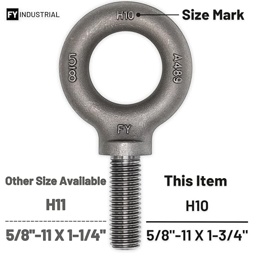 Image of Box of 6 Pcs Lifting Shoulder Eye Bolts 5 /8 inch-11 X 1-3 /4 inch