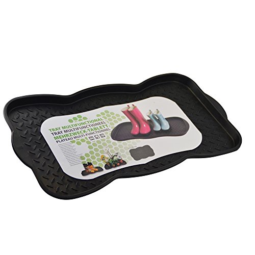 Preisvergleich Produktbild Markenlos Schuhablage 3 Paar schwarz Kunststoff Rillenstruktur