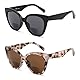 JM 2 Pack Classic Bifokal Lesebrillen Übergroße Cateye Stilvolle Sonnenbrillenleser für Damen Schwarz+Schildkröte +2.5