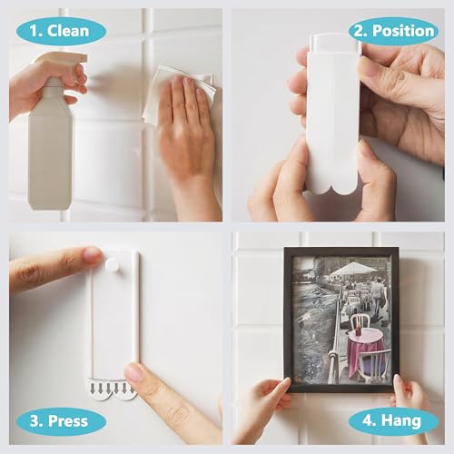 Image of Universal Picture Hangers, 14 Hangers+48 Strips (2 Per Hanger), Damage-Free