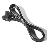 Certusfun CPU Cable for Corsair, 70CM Male to Male 8 Pin to 4+4 Pin EPS CPU Power Cable for Thermaltake Modular Power Supply (27'') (Black 16AWG)