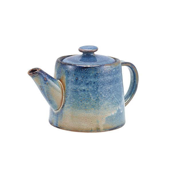 Théière en porcelaine bleu aqua Terra 50 cl pour le brunch