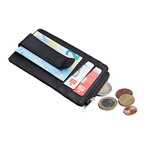 Preisvergleich Produktbild Geldbeutel Herren Portemonnaies Herrengeldbörse Reißverschlusskartentasche Leder Multifunktions Beauty Geldscheinklammer Kopfschicht Pickup-Karte Antimagnetische Kartenabdeckung Brieftasche A2366