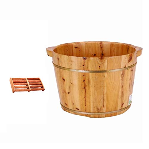 Baño de pies y masajeador de madera natural miniatura 4