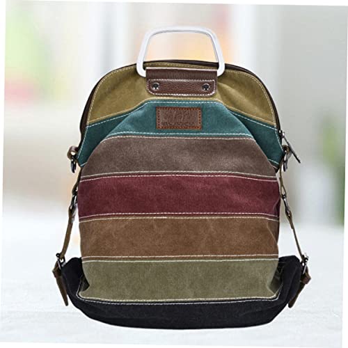Grand sac à main femme cabas rétro chic à rayures grand format résistant