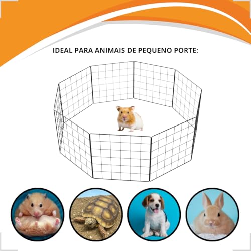 Cercado Resistente Móvel Pet Pequeno 30x30 9 Telas