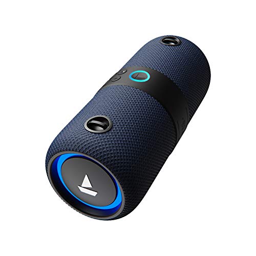 Image of Boat Stone 1208 Bluetooth Speaker with Upto 9 Hours Playback, RGB LEDs, True Wireless Feature, Carry Strap, IPX7 and Ergonomical Design(Blue)