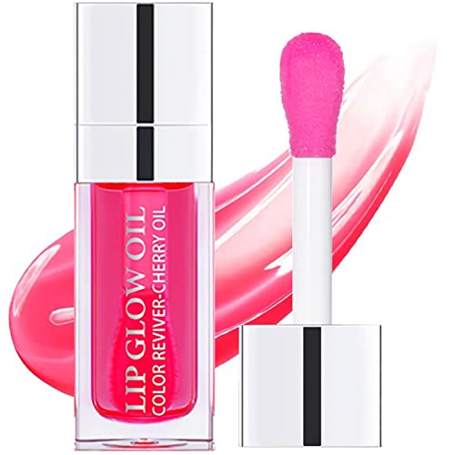 Moisturizing Lip Oil Glow Lip Care aceite labial - Bálsamo labial hidratante Brillo labial teñido nutritivo (015-cherry)