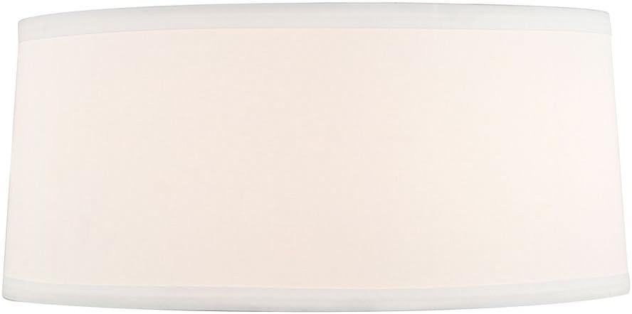 White Linen Drum Lamp Shade with Spider Assembly