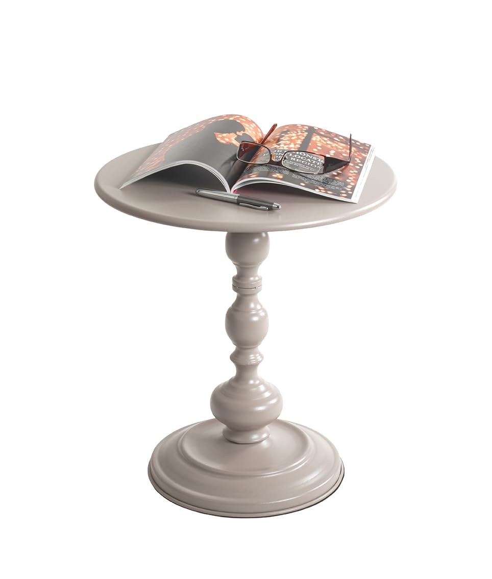 HAKU Table d'appoint Ronde Gris Cachemire en métal, Petite Table Basse Ronde - Dimensions : H 46 x Ø 42 cm Style : Moderne
