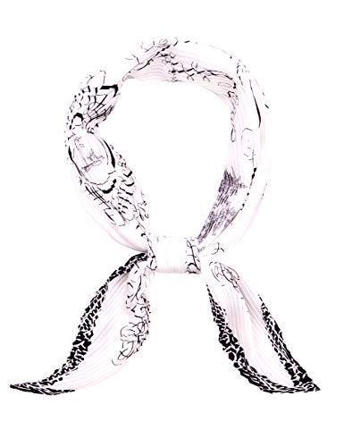 Women Satin Head Scarf Silk Feeling Hair Scarf, Neck Bag Handbags Scarves, Pleated Rhombus