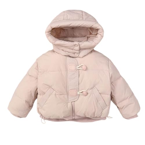 Xiaojmake Kids Boy Girl Winter Hoodie Down Coat Warm Puffer Jackets Toddler Hooded Full Zip Padded Coats Light Outwear 5-14T
