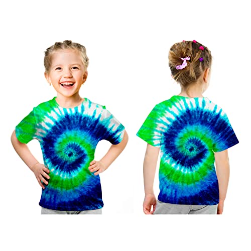 Image of Kids Tie Dye Shirt 6-18 Years Children Hippies Senior Tie-Dye Tee Tshirt for Boys' Girls'