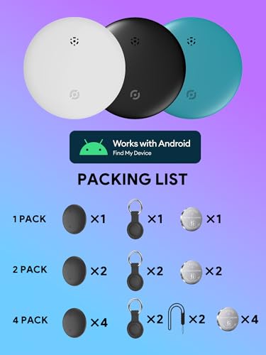 Air Smart Tracker Tag for Android, Item Locator Key Finder Works with Find Hub App, Luggage Tracker for Keys, Wallet, Suitcase, IP67 Waterproof, Compatible with Galaxy & Pixel Android Phone