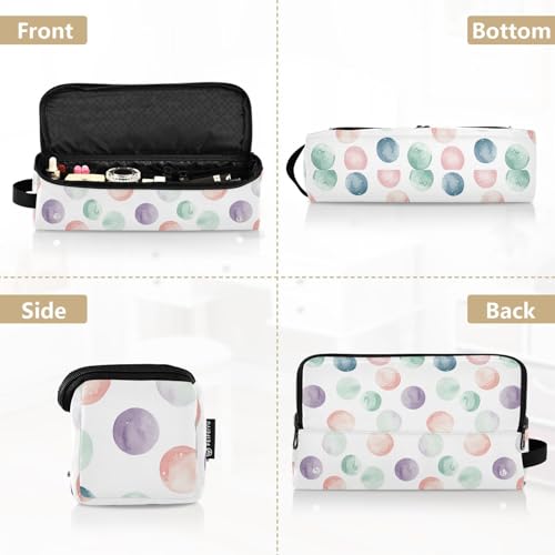 Bolsa de Viaje para Herramientas de Pelo con Estampado de Lunares, Alfombrilla Resistente al Calor para Planchas, Rizadores y Accesorios de Cuidado Capilar, Organizador Portátil miniatura 5