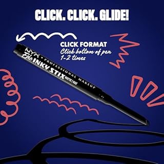 NYX Professional Makeup Epic Inky Stix - Eyeliner gel-crème waterproof - Tenue 24H Sans Bavure ni retouche - Pointe biseautée ultra-précise - Teinte : Black Screen