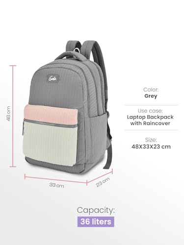 Image of Genie 19 inch Laptop Backpack for Women & Girls | Spacious Office, College & Travel Bag | Water Resistant, Multi-Compartment with Padded Laptop Sleeve
