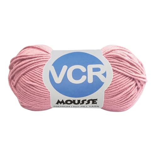 Image of VCR 4ply Bubbly Pink Yarn, 100 Grams Hank, 190 Meters Length, Acrylic Ball for Crochet and Knitting, Soft Crosia Threads, Pack of 1 Yarn, Suitable for DIY Crafts
