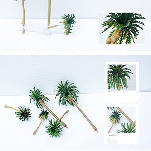 Maxgoods Mini Palm Tree Miniature Transfiguration Micro Landscape Projects Model Architecture Landscape Artificial Scenery(16Cm-5Pcs) #TOP5