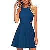 BELONGSCI-Women-Sweet-and-Cute-Sleeveless-Racerback-Flared-Swing-A-Line-Waist-Hollow-Out-Summer-Short-Dress BELONGSCI Women 2023 Sweet and Cute Sleeveless Racerback Flared Swing A-Line Waist Hollow Out Summer Short Dress