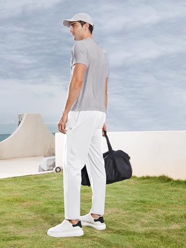 Image of NORTHYARD Men's Joggers Athletic Workout Track Pants Running Gym Training Sweatpants with Zipper Pockets Open Hem