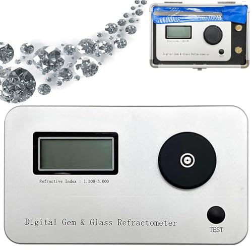 RENJJPBO Gemstone Measuring Instrument for Jewelry,Gemstone Refractometer,0.001 High Accuracy Jewelry Tester Identification Tools,