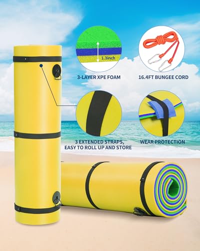 Lily Pad Floating Mat for Lake & Pool, 8'/9'/12' Extra Large Floating Water Mat, 3-Layer Tear-Resistant XPE Foam Suitable for Adults and Kids