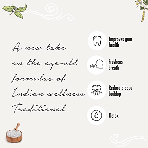 Birdsong Herbal toothpaste 100g - SLS & Chemical Free, Fluoride Free, Nano Hydroxyapatite -Sensitive Teeth Gums, Bad Breath, Teeth Whitening Paste, Spearmint & Sea Salt Oral Care Botanical Tooth Paste