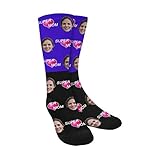 Custom Your Photo Face SUPER MOM Socks for Women Personalized Crew Socks