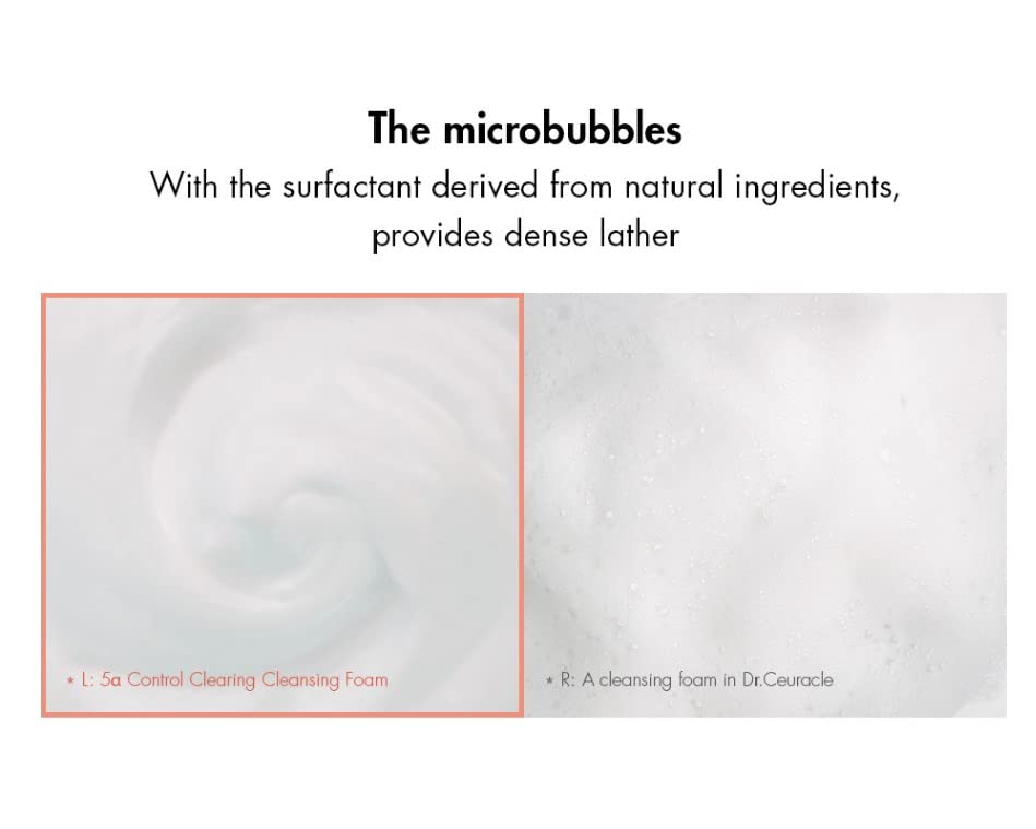 Dr.Ceuracle 5α Control Clearing Cleansing Foam | Deep Cleansing Sebum Care, Pore Purifying | A Special Foaming Cleanser For Dehydrated, Oily Skin That Cleanses Away Pore-Clogging Sebum and Innecessary Oil Without Tightness - Image 8