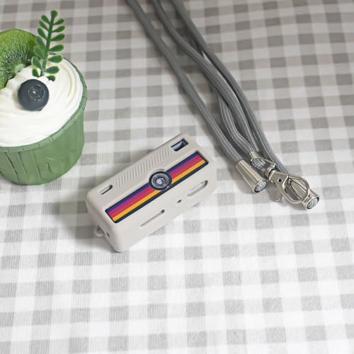 for KODAK Charmera �L�[�`�F�[���f�W�^���J�����u���C���h�{�b�N�X�p�V���R���P�[�X �\�t�g �V���R���ی�J�o�[ ���h�~ ���m�ȃJ�b�g�A�E�g�Ə�����ی� �X�g���b�v�t�� (�O���[) [���s�A���i]