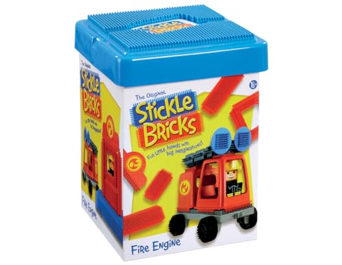 Stickle Bricks, Feuerwehrauto-Bauset, Das Geeignet Erste Konstruktionsspielzeug für Kleinkinder, Leicht Zusammenzubauende Bausteine, Fördert Geschicklichkeit und Fantasie, Geeignet ab 18 Monaten