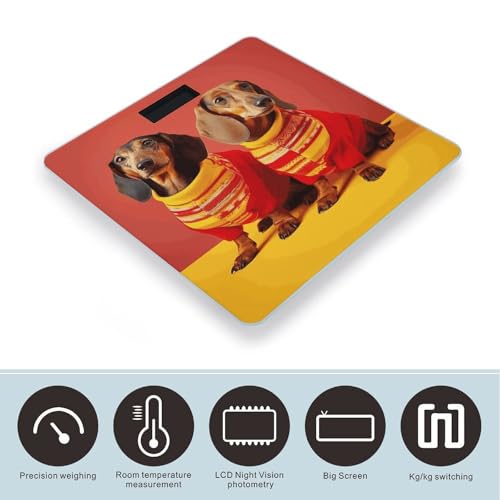 Báscula digital para baño con pantalla LCD y medidor corporal miniatura 3