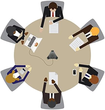 Bild 4 - USB Konferenzlautsprecher mit Mikrofon für 8-10 Personen Geschäftstreffen, Konferenzmikrofon mit Smarter Stimmfilter & 360° Raumabdeckung, PC Freisprecheinrichtung für Skype/Zoom/Teams/usw