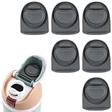 Joshey 6 Pack Rubber Seal Replacement Stopper, Compatible with Owala Freesip 24oz 32oz Water Bottle Spout Lid-Silicone Gasket Replacement Parts (Gray)