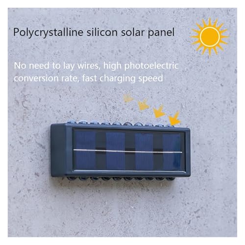 Lámpara de pared impermeable solar con encendido automatico para fachadas 4