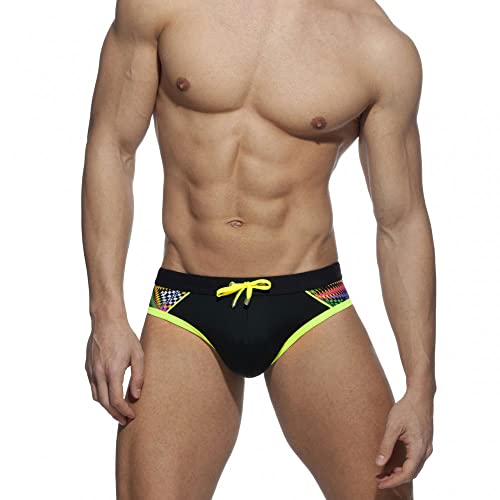 UXH Traje de baño para hombre, acolchado, costuras sexy, playa, surf, natación, etc, Hojas, X-Large Cover