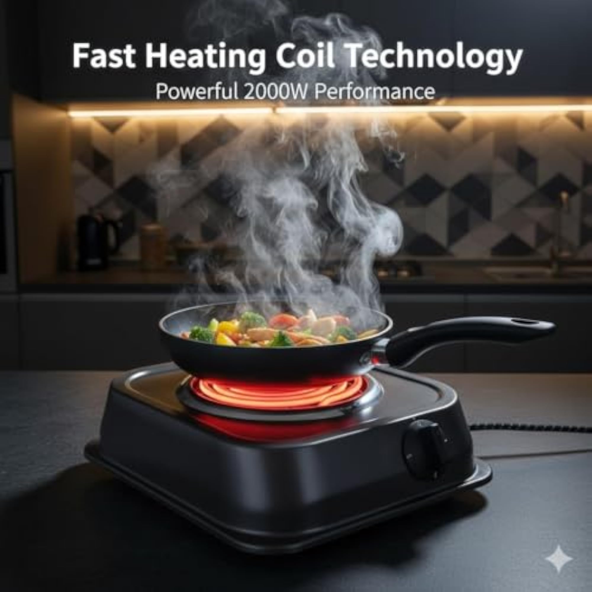 2000W Electric Coil Stove Portable Single Burner