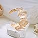 Vintage Flower Butterfly Bracelet Chunky Gold Cuff Bracelets for Women Wide Open Cuff Bangles Statement Bracelet Jewelry Hollow Wide Cuff Bracelet (Gold Butterfly)