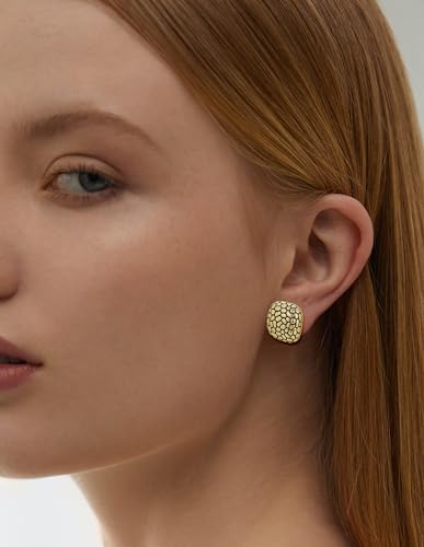 10 Pairs Clip on Earrings for Women Non Pierced CZ Rose Flower Bowtie Heart Twist Knot Pearl Dangle Clip on Stud Earring Set Gold Tone3