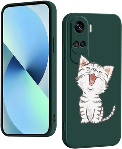 WOKEZ Ultratunt Silikonfodral för Honor 90 Lite 5G - Kattunge Design