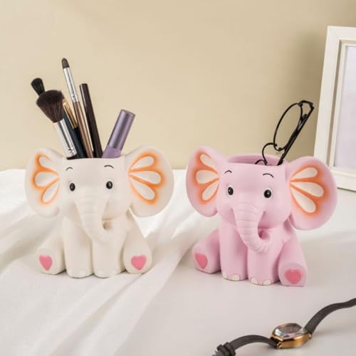 Pot à crayons éléphant multifonction pour organiser le bureau et la coiffeuse