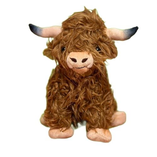 Famous Shamus Highland Cow Stuffed Dog Toy - “Haggis The Highlander” (Brown)