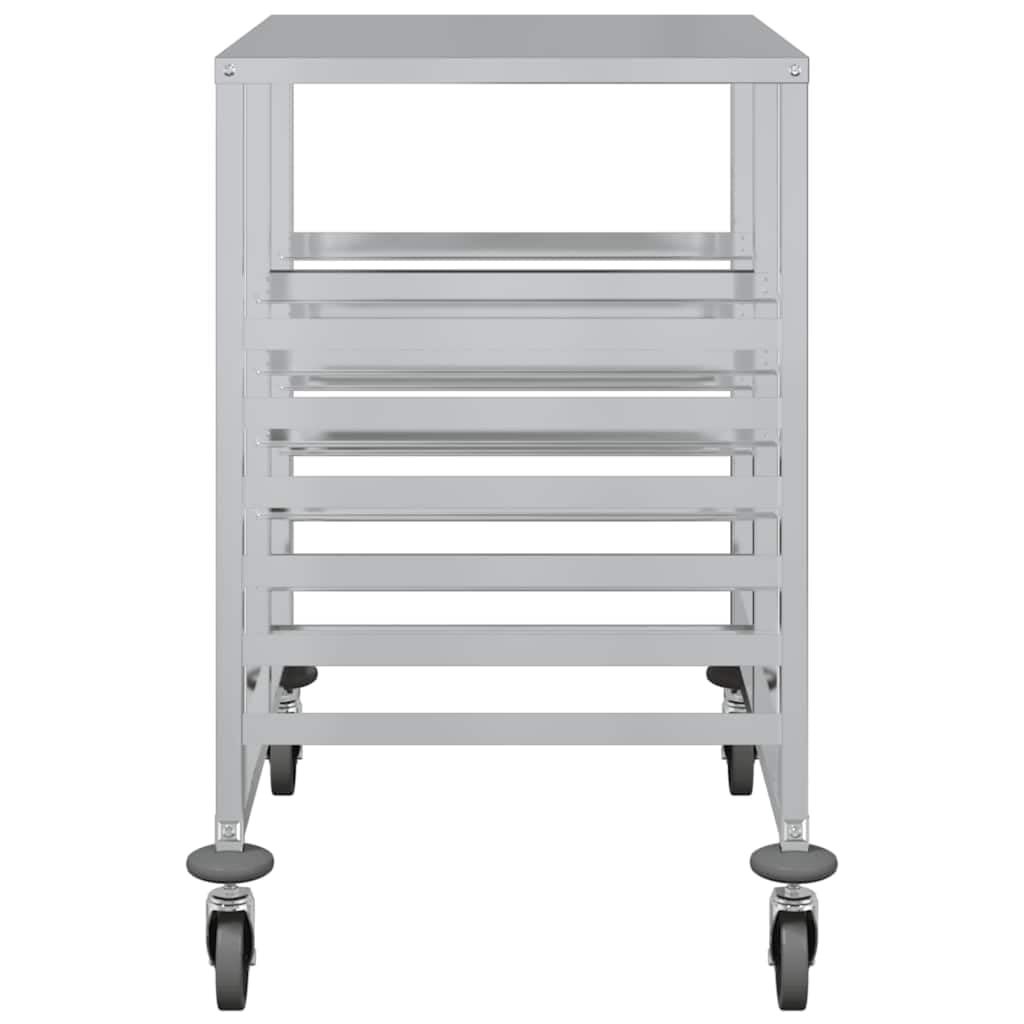 vidaXL Carro con bandejas y 12 contenedores GN 75x55x87 cm, Estante para bandejas, Carro para panadería, Estante para bandejas de panecillos