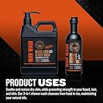 GIBS Grooming 3 in 1 Man Wash Body Wash for Men - Beard & Hair Moisturizing, & Cleansing Liquid Body Wash - Sulfate & Paraben Free - Image 2