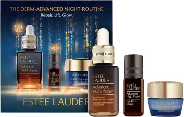 Estée Lauder - Advanced Night Repair Set - The Derm Advanced Night Routine - Repair + Lift + Glow - 3tlg