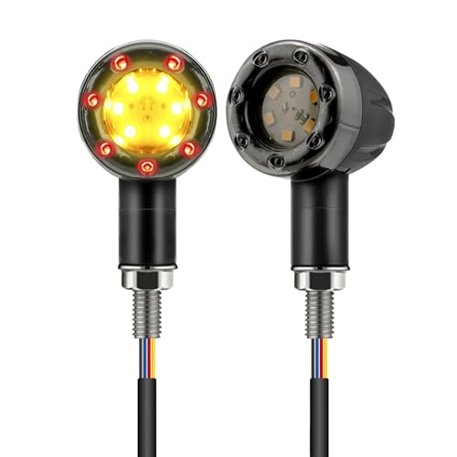 Pzuryhg Motorcycle Led Bullet Turn Signals, Bullet Led Turn Signal Lights For Riding, Motorcycle Rear Led Turn Signal Indicators, Waterproof Aluminum Bullet Led Indicator For Motorcycle, 8/6/4 Cm