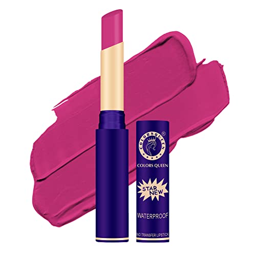 Image of Colors Queen Queen Lips Matte Lipstick | Long Lasting Lipstick Waterproof Highly Pigmented with Smooth Application | Smudge Proof Lipstick for Women (03 - Magenta)