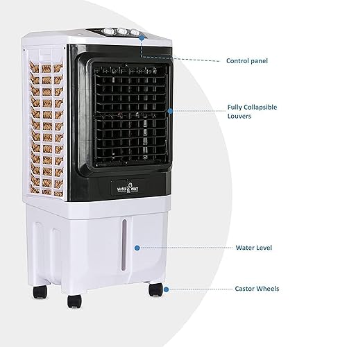 Image of 40 L Personal Air Cooler with Anti Bacterial Honeycomb Pads, 3rd Turbo Fan, Powerful Air Throw with Auto Swing and 3-Speed Control - Blue (CS 40L)